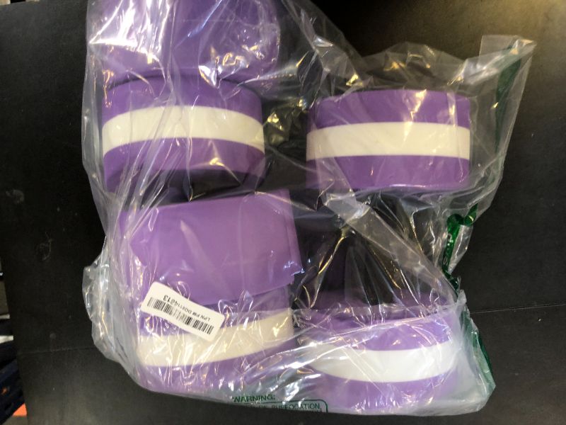 Photo 1 of Carperipher Water Aerobics Set for Aquatic Exercise, Pool Fitness Equipment Foam Water Dumbbell Set, New Upgrade Aquatic Dumbbells and Foam Swim Aquatic Cuffs, Water Workout Fitness Tool?Purple?