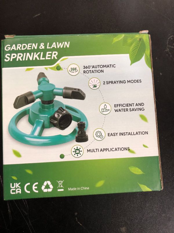 Photo 1 of Sprinklers for Yard, Water Sprinkler for Lawn, 360 Degree Rotating Lawn Sprinkler for Yard Large Area, Yard Sprinklers for Kids, Pets Playing