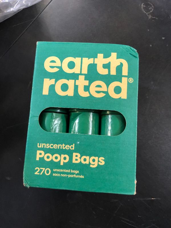 Photo 1 of Earth Rated Poop Bags for Dogs, Guaranteed Leak Proof and Extra Thick Waste Bag Refill Rolls, Unscented, 270 Count