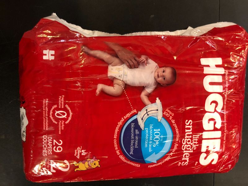 Photo 1 of Huggies Little Snugglers Baby Diapers, Size 2 (12-18 lbs), 29 Ct