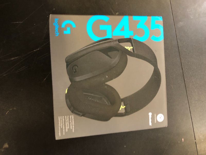 Photo 1 of Logitech G435 LIGHTSPEED Wireless Bluetooth Gaming Headset - Lightweight, built-in mics, 18h battery, compatible with Dolby Atmos, PC, PS4, PS5, Nintendo Switch, Mobile - Black
