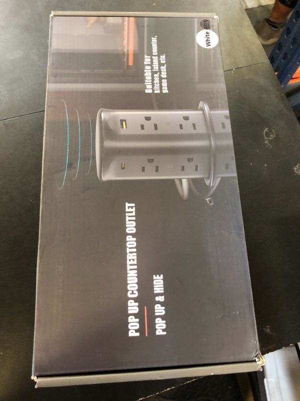 Photo 1 of ANNQUAN 3" Pop Up Countertop Receptacle with 4 USB Ports 15W Wireless Charger,Max 65W Power Delivery Pop Up Outlet for Home Office Kitchen