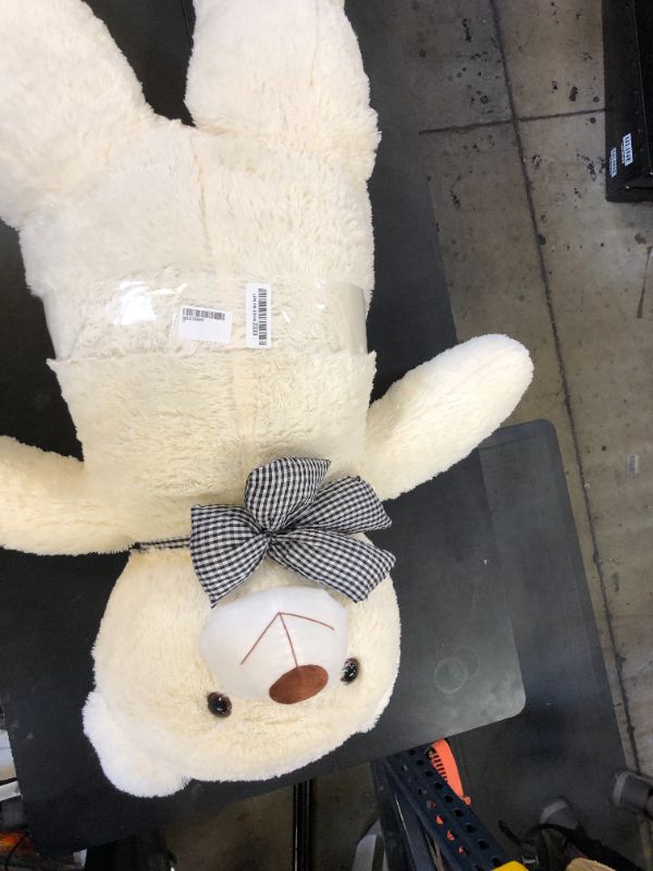 Photo 1 of IKASA Giant Teddy Bear Plush Toy Stuffed Animals (White, 47 inches)