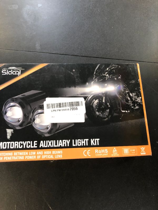 Photo 1 of Sidaqi Motorcycle LED Fog Lights Amber White 50W Super Bright Motorcycle Driving Fog Lights 5 Modes with Waterproof Wire Harness Motorcycle Auxiliary LED Light Kit 12-30V