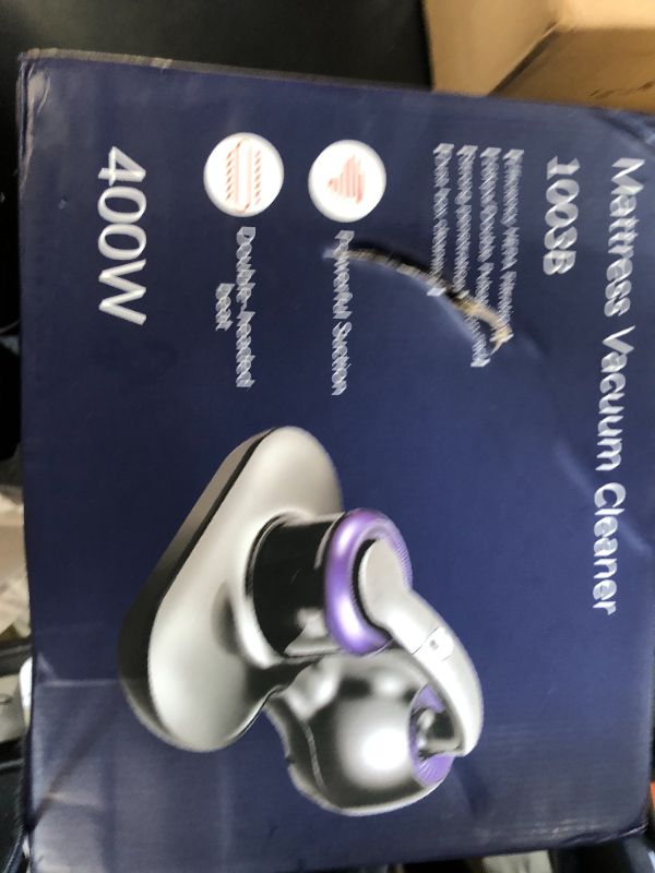 Photo 1 of Mattress Vacuum Cleaner, Handheld UV Bed Vacuum Cleaner 12800 Vibrations Per/Min, Upgraded Effectively Clean Up Bed, Pillows, Cloth Sofas, Carpets and Ther Fabric Surfaces