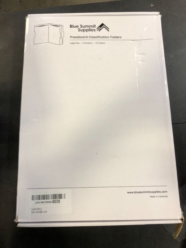 Photo 1 of 10 Blue Legal Size Classification Folders - 2 Divider 2 Inch Tyvek expansions - Durable 2 Prongs Designed to Organize Standard Law Client Files, Office Reports - Legal Size, 8 3/4 x 14 3/4, 10 Folders
