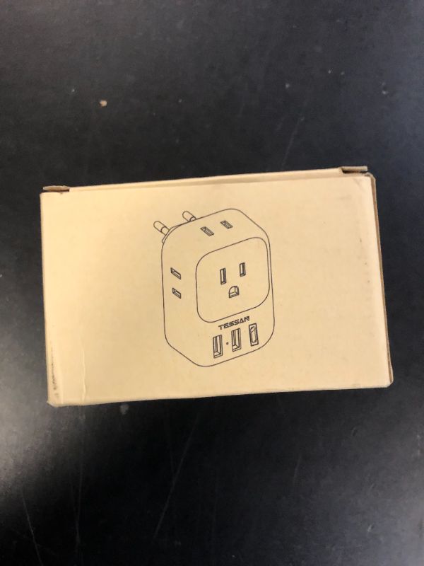 Photo 1 of 2 Pack European Plug Adapter USB C, TESSAN US to Europe Adapter 4 Outlets 3 USB Charger, Type C International Power Adaptor to Italy Spain France Portugal Iceland Germany, Europe Travel Essentials