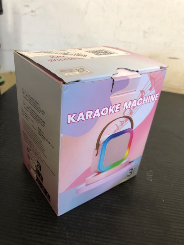 Photo 1 of Karaoke Machine for Kids Adults, Portable Bluetooth Mini Karaoke Microphone Singing Speaker with 2 Wireless Mic and Light,Toys for All Smartphones,Birthday, Family,Home Party (Rose Gold)