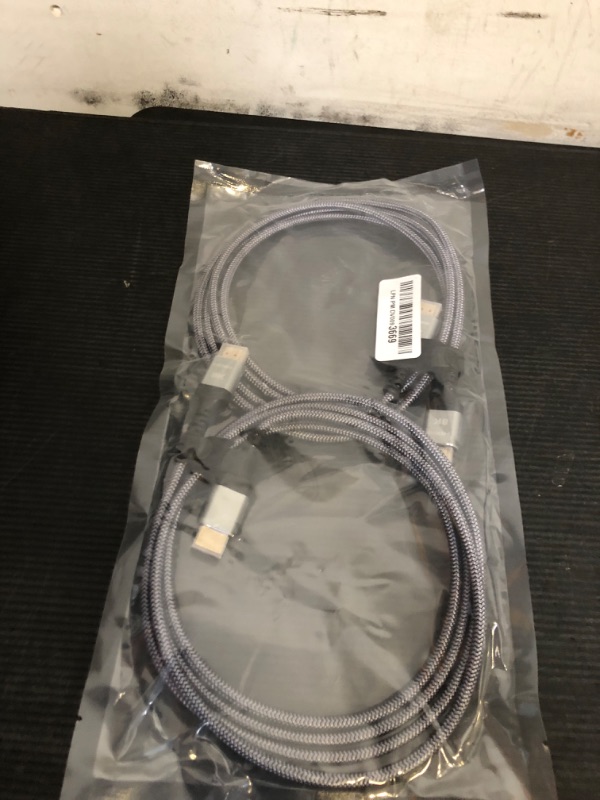 Photo 1 of 10K 8K HDMI 2.1 Cable 2-Pack 6.6FT, Highwings Certified 48Gbps Ultra High Speed Slim HDMI Cord,Support 4K@120Hz 8K@60Hz, HDCP 2.2&2.3, Dynamic HDR,eARC,DTS:X, Compatible with Roku TV/HDTV/PS5/Blu-ray