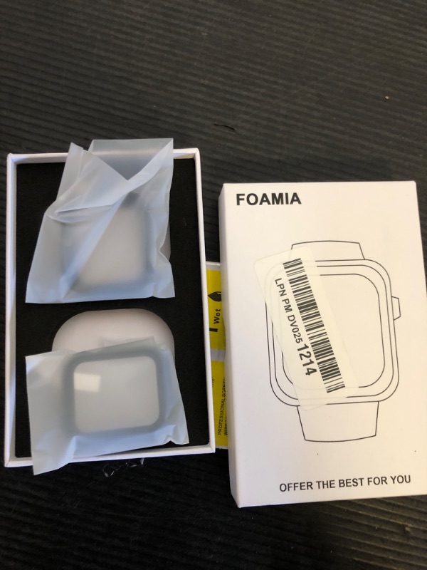 Photo 1 of Foamia 2 Pack Case for Apple Watch Screen Protector, Hard PC Case with Tempered Glass Protective Cover Guard Bumper, Slim Apple Watch Cover for iWatch Series 6/5/4/SE 2ND GEN - Black/Black 40mm