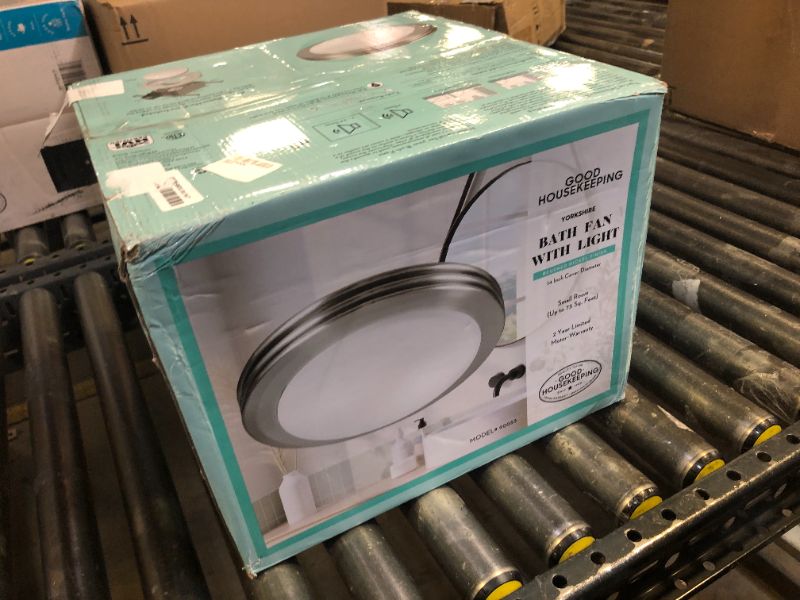 Photo 1 of Good Housekeeping Yorkshire (90053) Decorative 80 CFM 2.5 Sones Bathroom Ventilation Exhaust Fan with Lighting (Brushed Nickel)