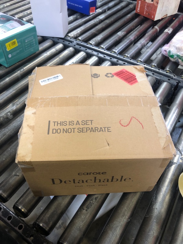 Photo 1 of CAROTE 11pcs Pots and Pans Set, Nonstick Cookware Detachable/Removable Handle, Induction RV Kitchen Set, Oven Safe, Cream White