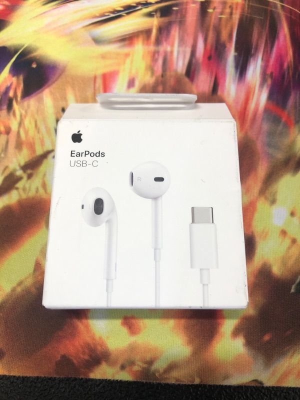 Photo 1 of Apple EarPods Headphones with USB-C Plug, Wired Ear Buds with Built-in Remote to Control Music, Phone Calls, and Volume