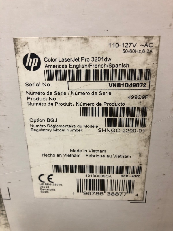 Photo 3 of HP Color Laserjet Pro 3201dw Wireless Color Laser Printer, Office Printer, Duplex, Best-for-Office (499Q9F)