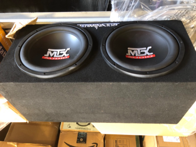 Photo 1 of MTX Terminator Dual 12-Inch Subwoofers with Loaded Enclosure, 1200W Max Power, 400W RMS