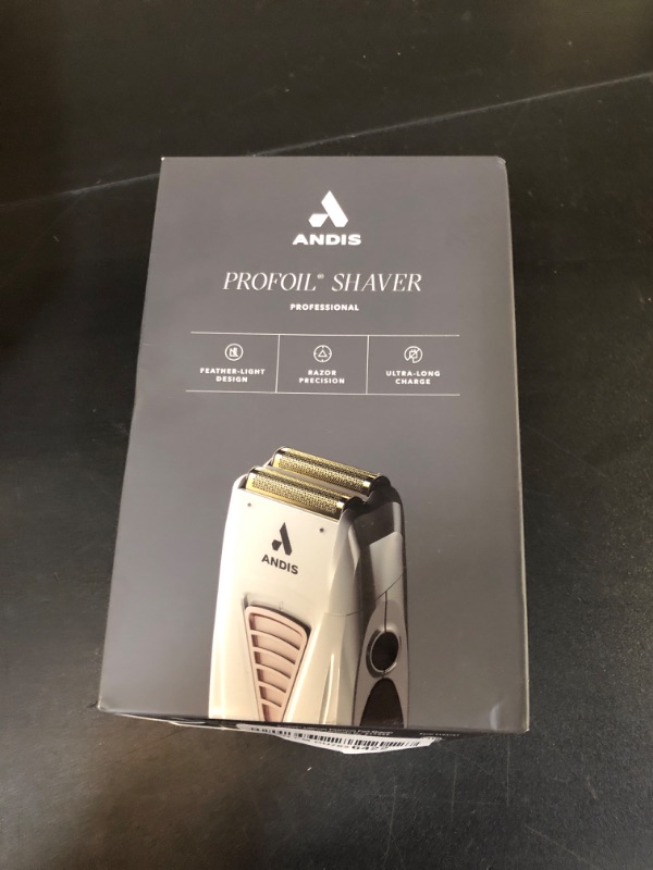Photo 1 of Andis TS-1 17235 Pro Foil Lithium Titanium Foil Shaver, Cord/Cordless, Smooth Shaving Cordless Shaver with Charger, Gray
