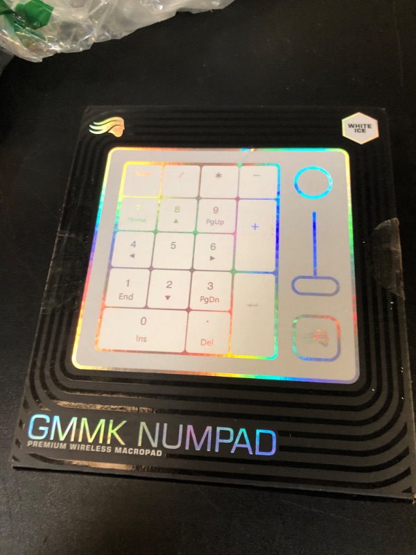 Photo 1 of Glorious GMMK Mechanical Numpad- 10 Key USB Programmable Keypad - Hot Swappable, Volume Control, RGB Backlit, Wired & Wireless Bluetooth - Laptop & Keyboard Accessories- White