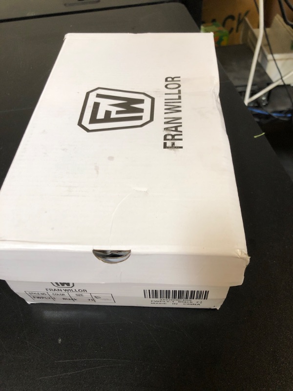 Photo 1 of FW FRAN WILLOR Women Open Toe Low Chunky Short Black Heels Ankle Strap Block Heel Sandals Party Dress Wedding Pump Shoes