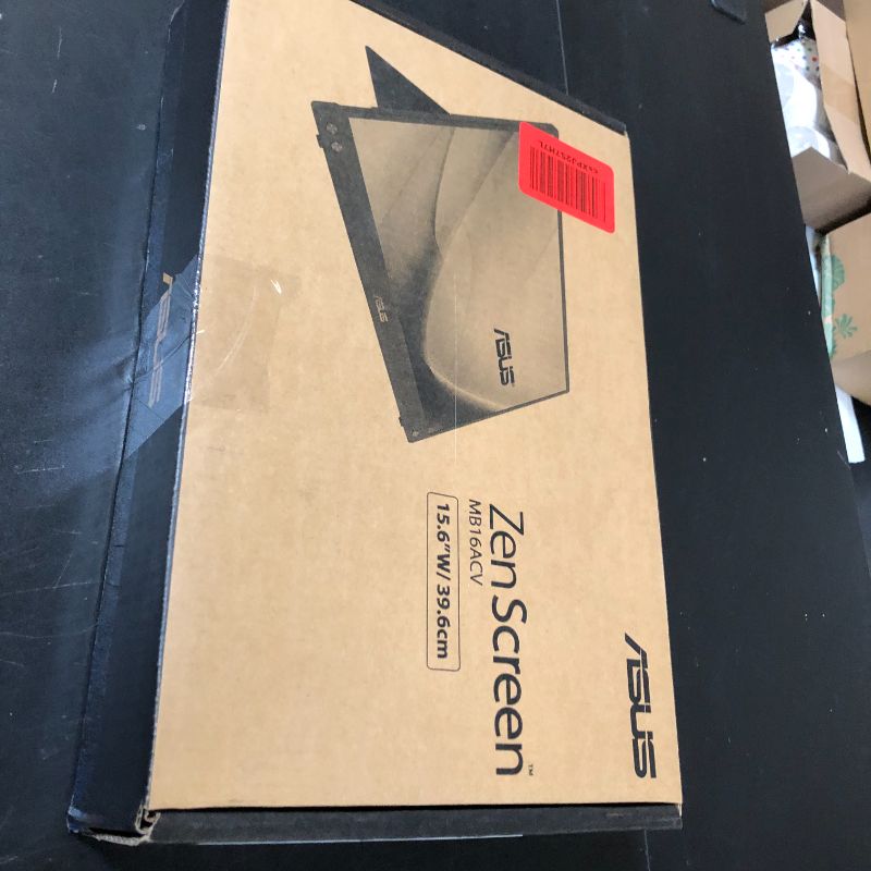 Photo 1 of ASUS ZenScreen 15.6” 1080P Portable Monitor (MB16ACV) - Full HD, IPS, Eye Care, Flicker Free, Blue Light Filter, Kickstand, USB-C Power Delivery, for Laptop, PC, Phone, Console