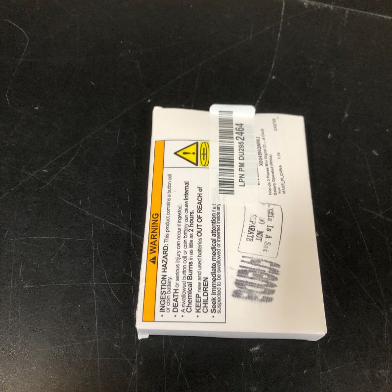 Photo 1 of Frienda 3-Piece Mini Digital Clock - Small Magnetic, Car Dashboard, Stick On, Self-Adhesive Bracket, Battery Operated (White)