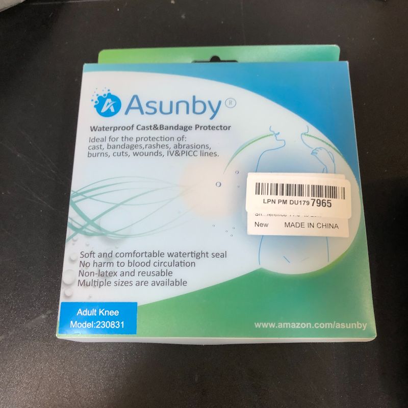 Photo 1 of Asunby Knee Cast Cover for Shower Waterproof Bandage Cast covers Protector for Knee Replacement Surgery, Wound, Burns Watertight Protection Reusable
