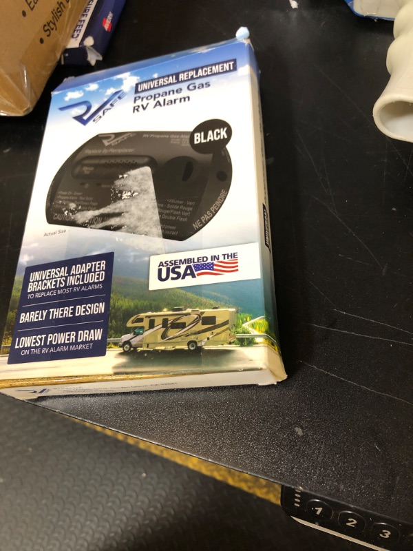 Photo 1 of RV Carbon Monoxide & Propane Detector, Replacement for Old RV Gas Detector #31011, 2 in 1 Dual CO/LP Gas Alarm, Hardwired - VDC 12V, Flush Mount, Black