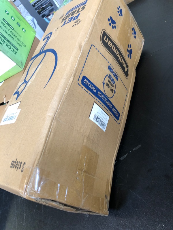 Photo 1 of Dog Stairs for Small Dogs & Cats, 3-Step Non-Slip Pet Steps for Couch Sofa and Chair, Grey, 13.6" H