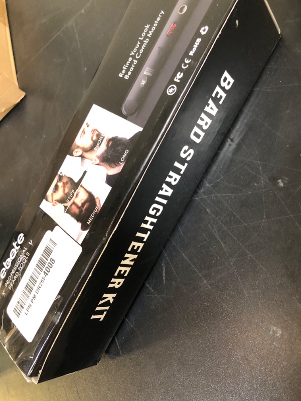 Photo 1 of Beard Straightener Kit w/Beard Straightener, Beard Balm, Beard Growth Oil, Beard Styling Comb & Scissors, Upgraded 5-in-1 Beard Straightening, Unique Stocking Stuffer Gifts for Friend, Father & Him
