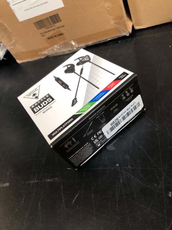 Photo 1 of Turtle Beach Battle Buds In-Ear Gaming Headset - Mobile & PC with 3.5mm, Xbox Series X, Xbox Series S, Xbox One, PS5, PS4, PlayStation – Lightweight, In-Line Controls, Black