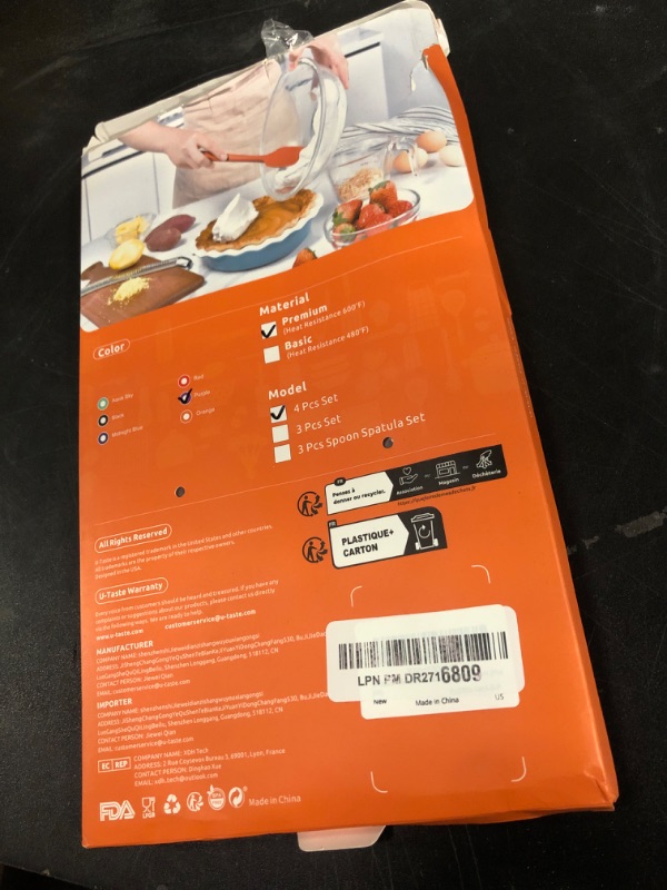 Photo 1 of U-Taste Silicone Spatula Set with 600 Degrees Fahrenheit Heat Resistant (Purple)