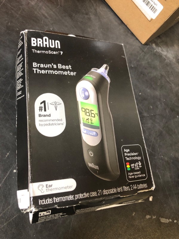 Photo 1 of Braun ThermoScan 7 Digital Ear Thermometer, Age-Adjusted Fever Guidance, Baby and Infant Friendly, No. 1 Brand Recommended by Pediatricians, FSA and HSA Eligible
