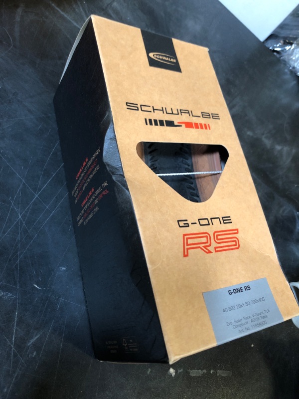 Photo 1 of Schwalbe G-One RS Evo Super Race V-Guard TLE Folding Tyre, Transparent Sidewall, 40-622 (700x40C)