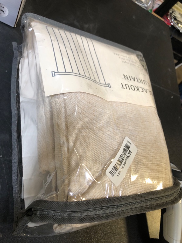 Photo 1 of INOVADAY 100% Blackout Curtains for Bedroom, Black Out Curtains 84 Inch Long, Clip Rings Linen Blackout Drapes, Thermal Insulated Room Darkening for Living Room, 2 Panels - Cream,W50xL84