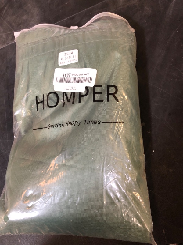 Photo 1 of HOMPER 6.5' x 10' Waterproof Sun Shade Sail Canopy Effectively 95% UV Block, Oxford Fabric, for Patio, Balconies, Lawn Garden, Party, Outdoor Activities (, Dark Green)