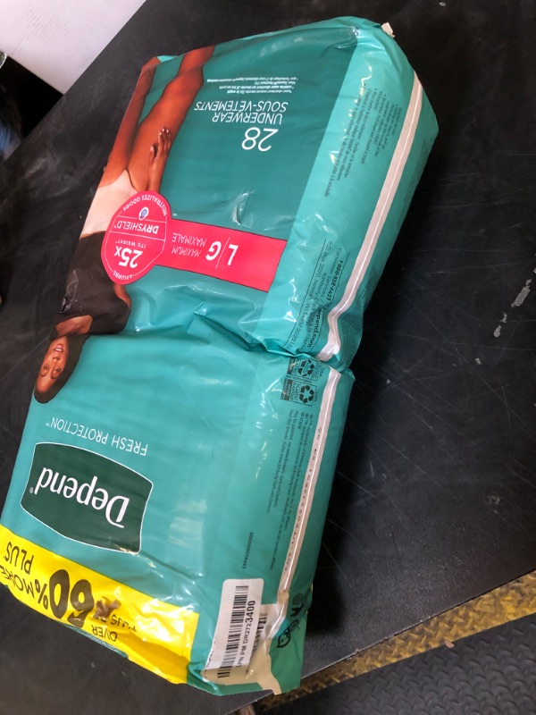 Photo 1 of Depend Fresh Protection Adult Incontinence & Postpartum Bladder Leak Underwear for Women, Disposable, Maximum, Large, Blush, 28 Count, Packaging May Vary