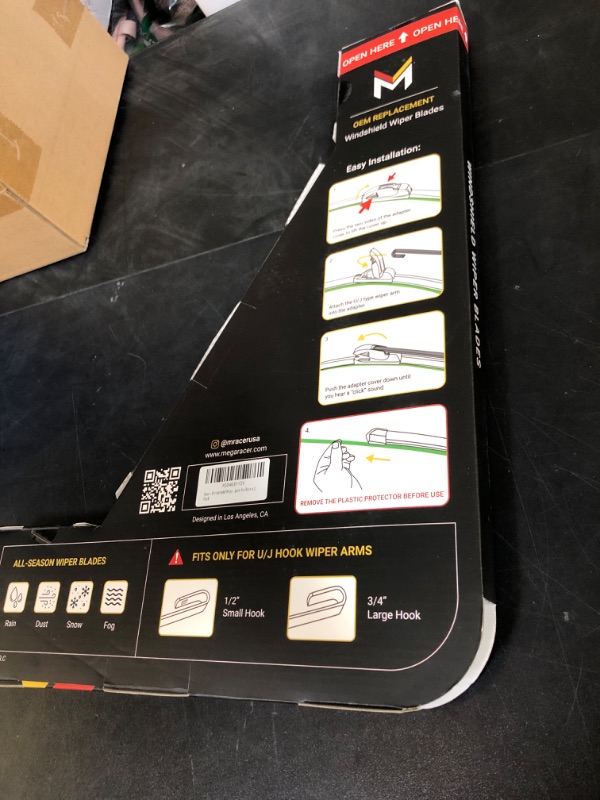Photo 1 of Windshield Wiper Blades | Windshield Wipers 26 and 16 Inch | OEM Automotive Replacement Windshield Wiper Blades for my Car | Limpiaparabrisas De Carro Parabrisas | Front Wiper Blade for Rain x 2 Pack