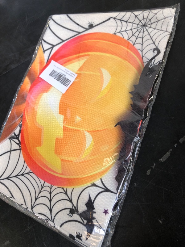 Photo 1 of Cuteiush Halloween Pumpkin Spider Web Table Runner Kitchen Decorations 13x72 Inch ?White?