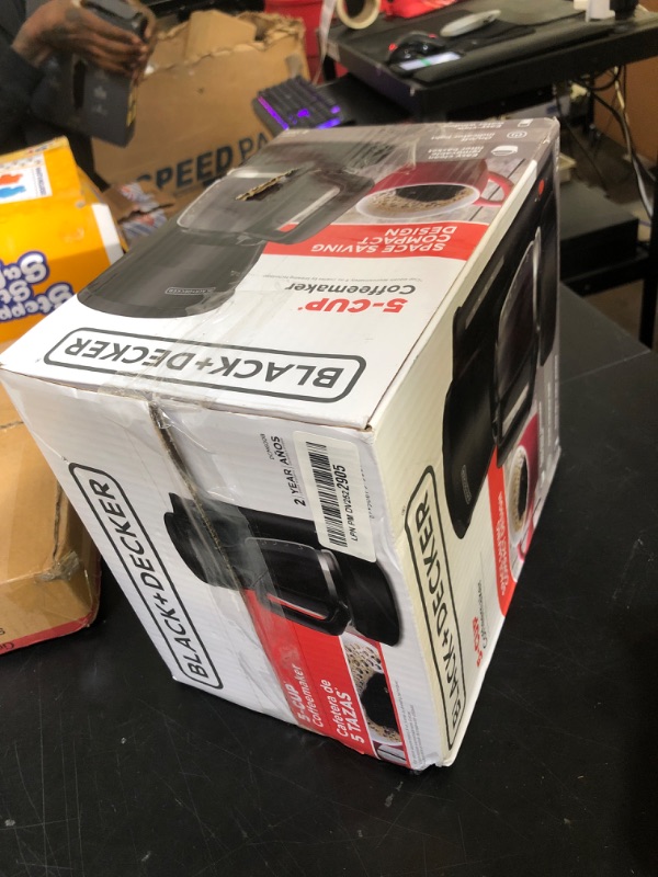 Photo 1 of BLACK+DECKER 5-Cup Coffeemaker, Black, DCM600B