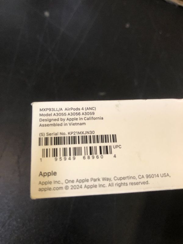 Photo 3 of Apple AirPods 4 Wireless Earbuds, Bluetooth Headphones, with Active Noise Cancellation, Adaptive Audio, Transparency Mode, Personalized Spatial Audio, USB-C Charging Case, Wireless Charging, H2 Chip