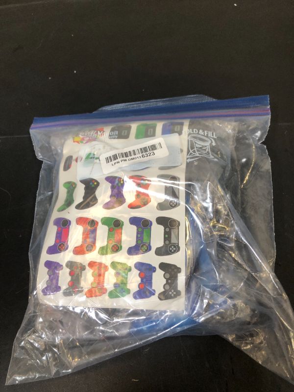 Photo 1 of 122Pcs Video Game Party Favors, Gamer Party Favors for Boys Includes 13 x 11 Inch Video Game Party Drawstring Bags Bracelets VIP Passes with Lanyards Keychains Tattoo Stickers for Gaming Party Favors