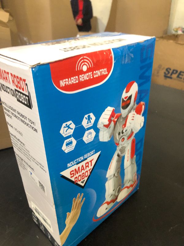 Photo 1 of Kid's Remote Control Robot with LED Eyes, Dancing, Singing, Moonwalking, Gesture Sensing and Infrared Controller (Blue)