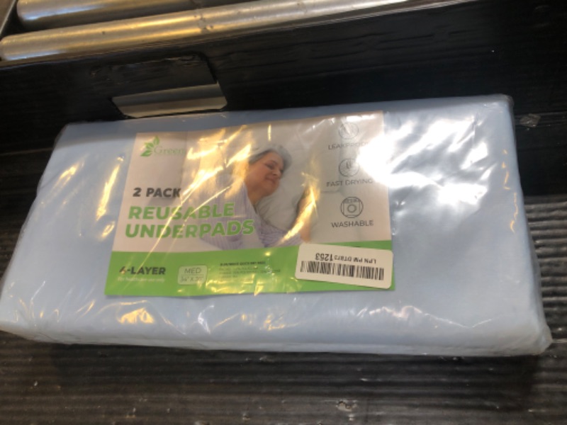 Photo 1 of GREEN LIFESTYLE Washable Underpads - Large Bed Pads for use as Incontinence Bed Pads, Reusable Pet Pads, Great for Dogs, Cats, Bunny, Seniors Bed Pad (Pack of 2 - 34x36)