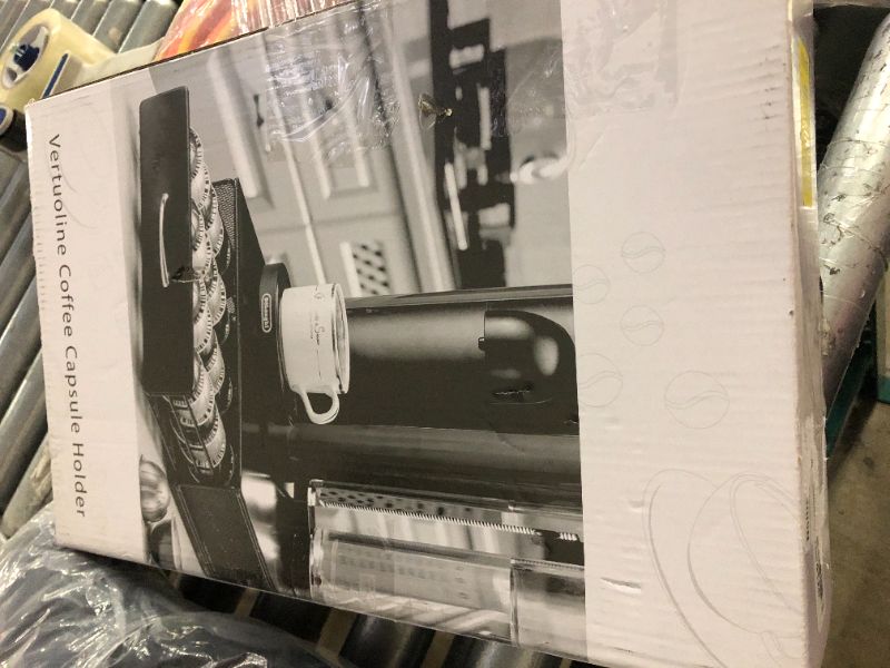 Photo 1 of Flagship Vertuo Pod Holder Storage Drawer for Nespresso Vertuo Capsule Organizer Drawer Tray with Mesh Shelves for Nespresso Vertuo Holder Black Metal (40 Pods Capacity)