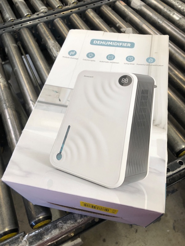 Photo 1 of (1000 Sq.Ft) Dehumidifiers for Home, 118 OZ Water Tank Dehumidifiers for Basement, Dehumidifier with Timer, Humidity Display and Silent Mode, Dehumidifier with Drain Hose (White)