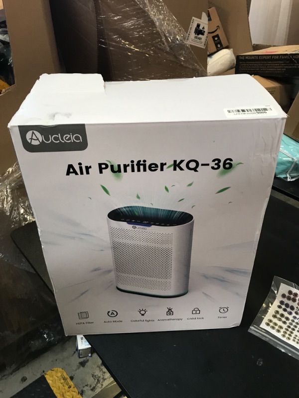 Photo 1 of Air Purifiers for Home Large Room Cover 2,100 Ft²,Home Air Purifier with Air Quality Monitor & Aromatherapy,Auto H13 Air Purifier Removes Pets Hair Dust Smoke Odor,with 7 Colors Light(Black)