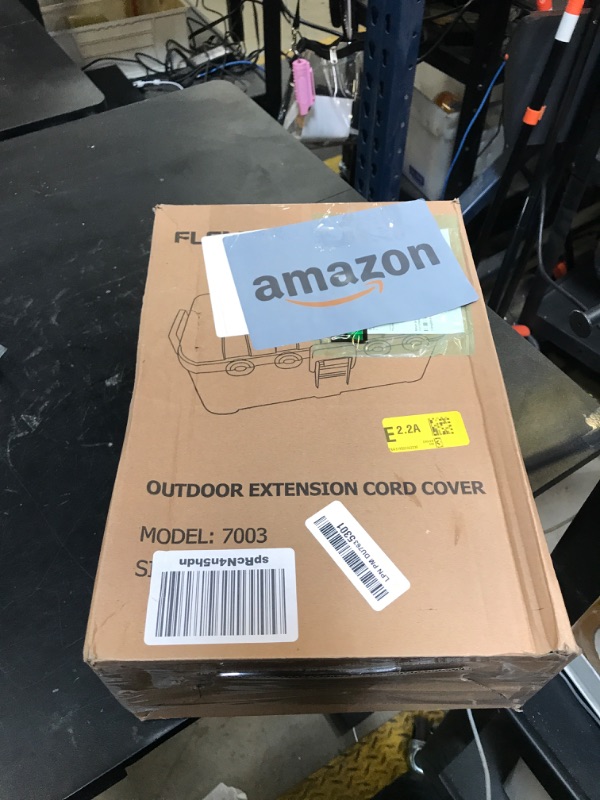 Photo 1 of Outdoor Electrical Box Waterproof, Flemoon IP54 Waterproof Extension Cord Cover, Protect Outlet, Plug, Socket, Timer, Power Strip, Holiday Light, Large Weatherproof Connection Box, Brown