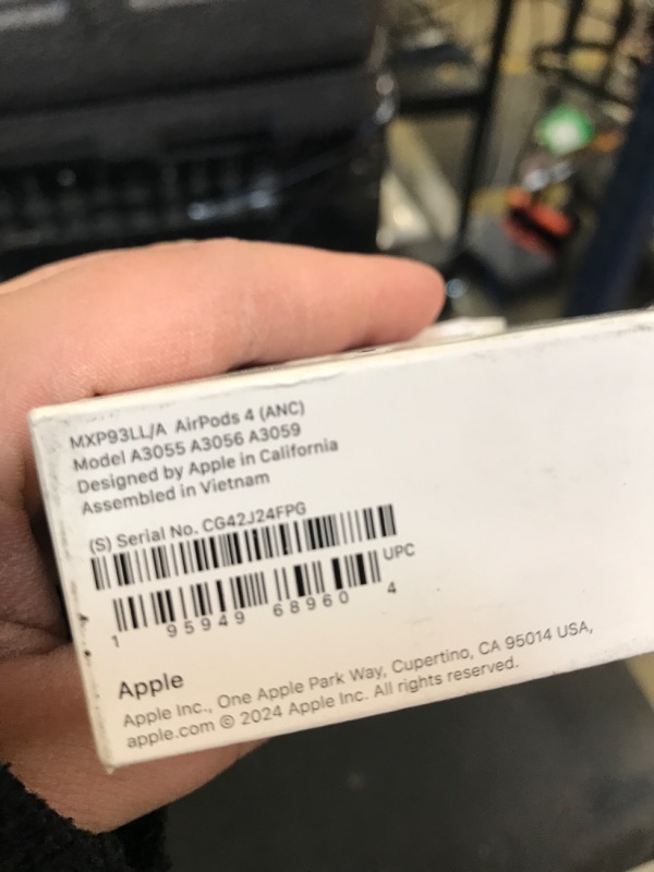 Photo 1 of Apple AirPods 4 Wireless Earbuds, Bluetooth Headphones, with Active Noise Cancellation, Adaptive Audio, Transparency Mode, Personalized Spatial Audio, USB-C Charging Case, Wireless Charging, H2 Chip