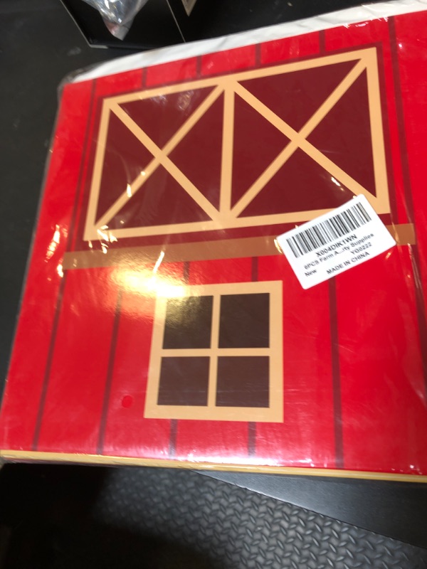 Photo 1 of 6PCS Farm Animal Party Favor Boxes Farm Theme Birthday Decorations Farmhouse Gift Boxes, Large Cardboard Candy Goodie Boxes Barnyard Animals Treat Boxes for Kids Barn Horse Baby Shower Party Supplies