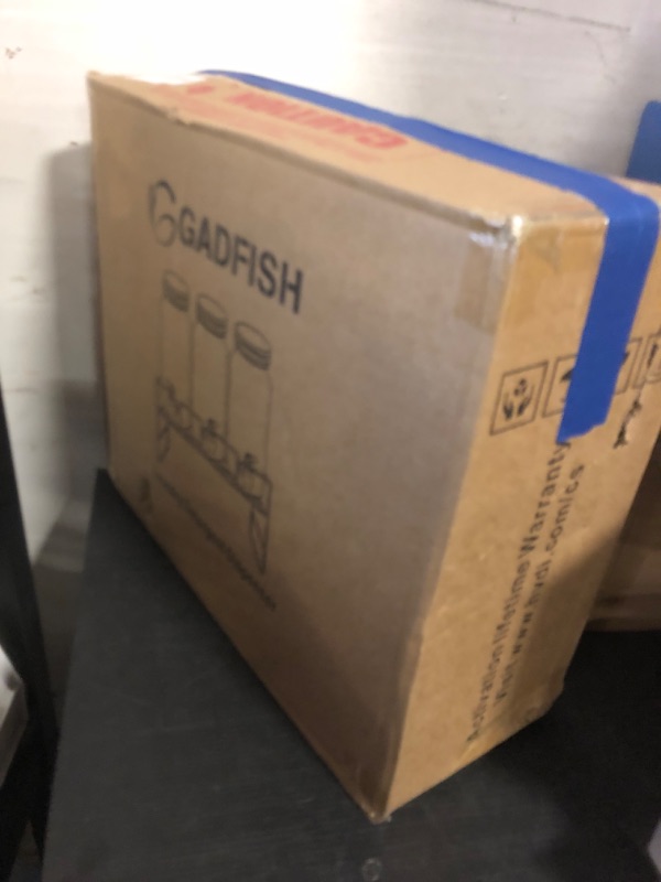 Photo 1 of Liquid Laundry Detergent Dispenser, Three 2.2L Laundry Detergent Dispenser Glass Jar for Liquid Detergent, Fabric Softener- Laundry Soap Dispenser for Laundry Room Organization, Black