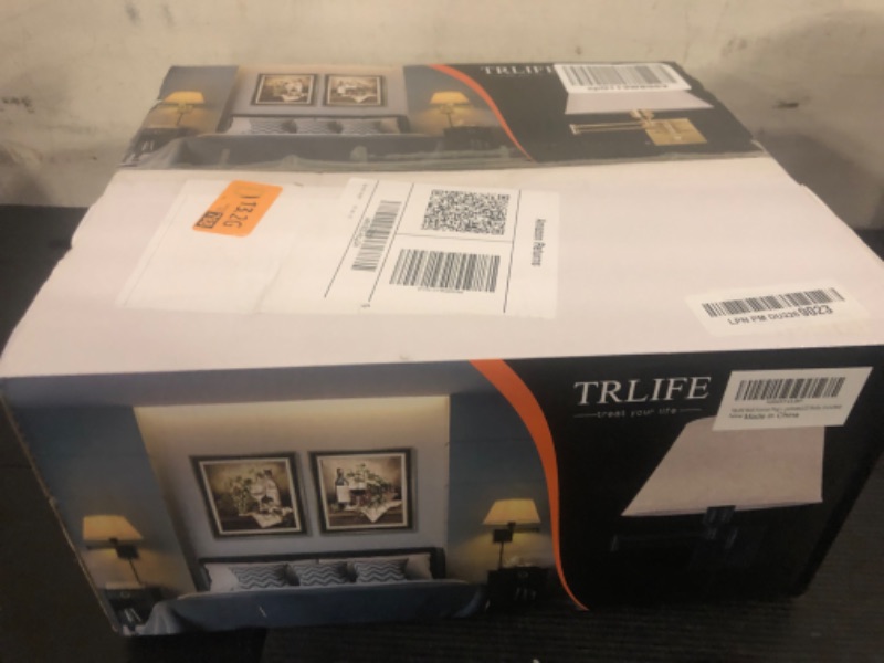 Photo 1 of TRLIFE Dimmable Wall Sconce Plug in, Brushed Nickel Wall Sconces Set of Two Swing Arm Wall Lights with Plug in Cord and On/Off Dimmer Rotary Switch, 11.8" Large White Fabric Shade(2 Pack, 2 Bulbs)